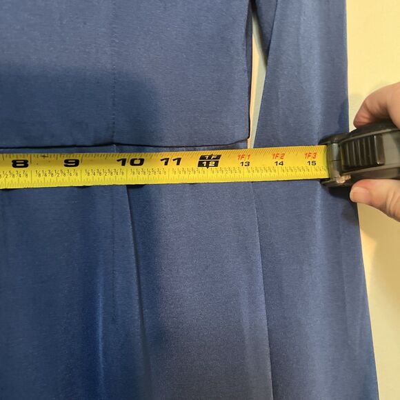 Eliza J Long Sleeve Faux Wrap Knit Dress Blue size 8 - Picture 7 of 8